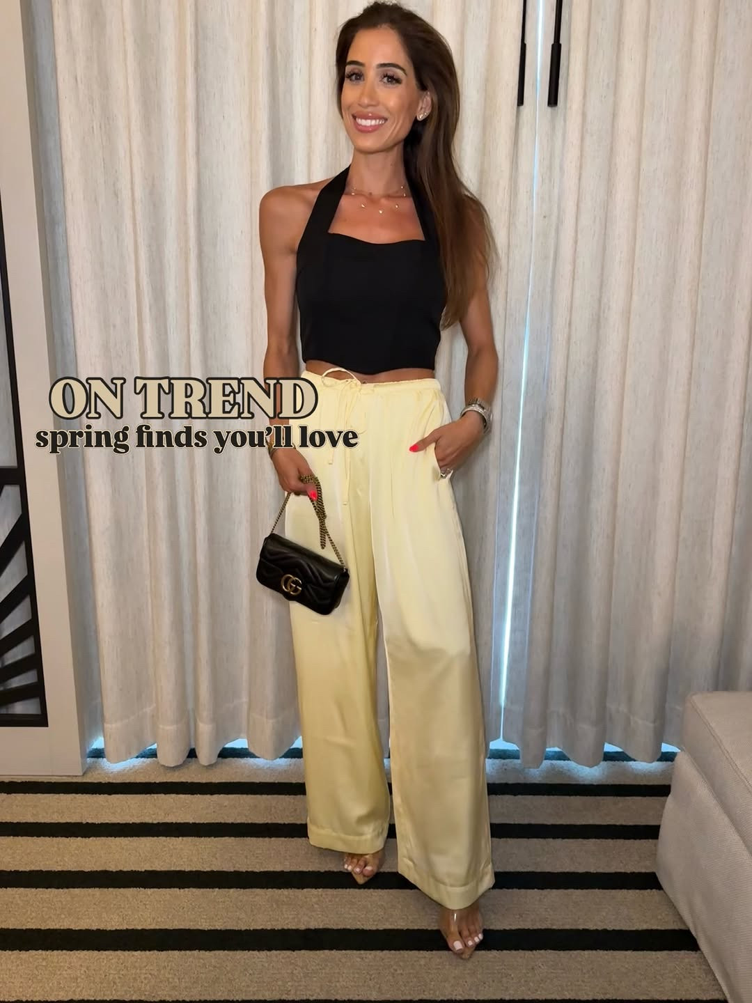 Trending spring outfit resort vacation outfit trending satin pants and halter top 

#LTKPetite #LTKSaleAlert