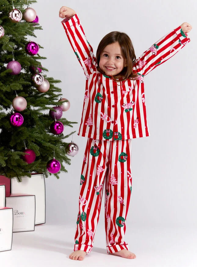 Kids' Striped Christmas Pyjamas In A Bag | Boux Avenue | Boux Avenue (UK)