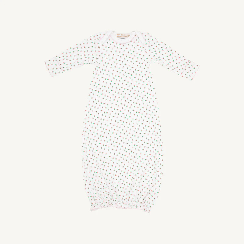 Adorable Everyday Gown - Port Royal Rosebud with Worth Avenue White | The Beaufort Bonnet Company