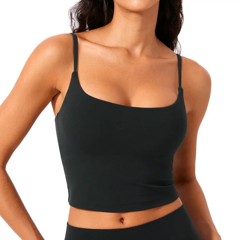 CRZ YOGA Butterlift Womens Scoop Neck Longline Yoga Sports Bra U Back  Workout Crop Top | Walmart (US)