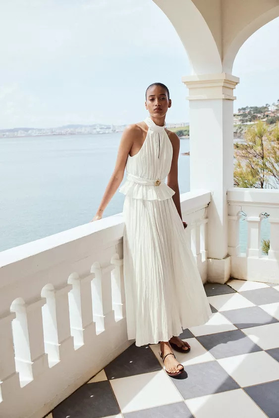 PLEATED HALTER TOP | Zara US