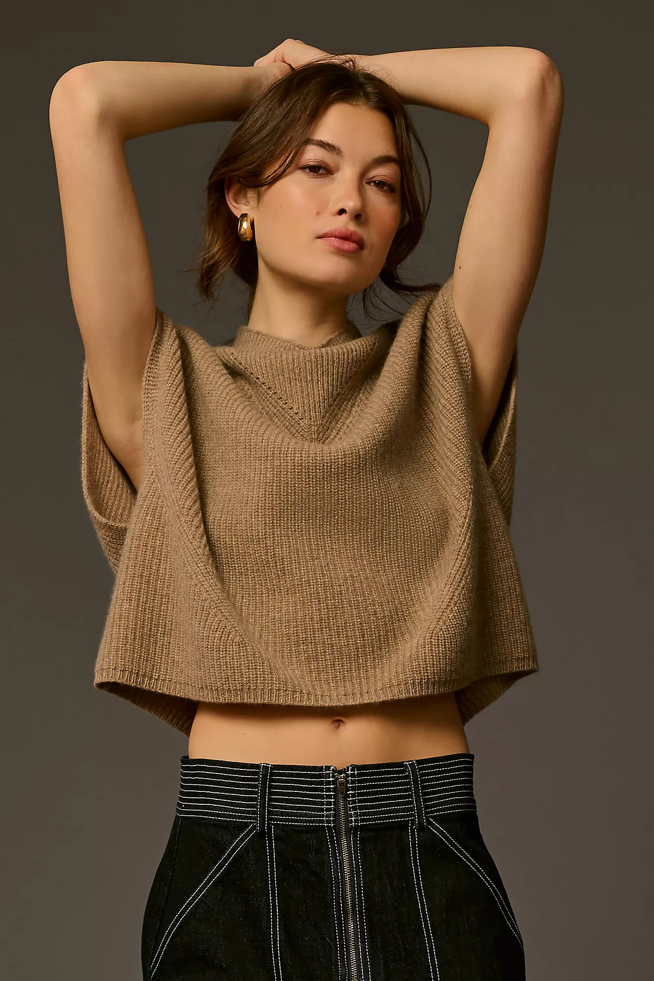 By Anthropologie Oversized Cashmere Sweater Vest | Anthropologie (US)