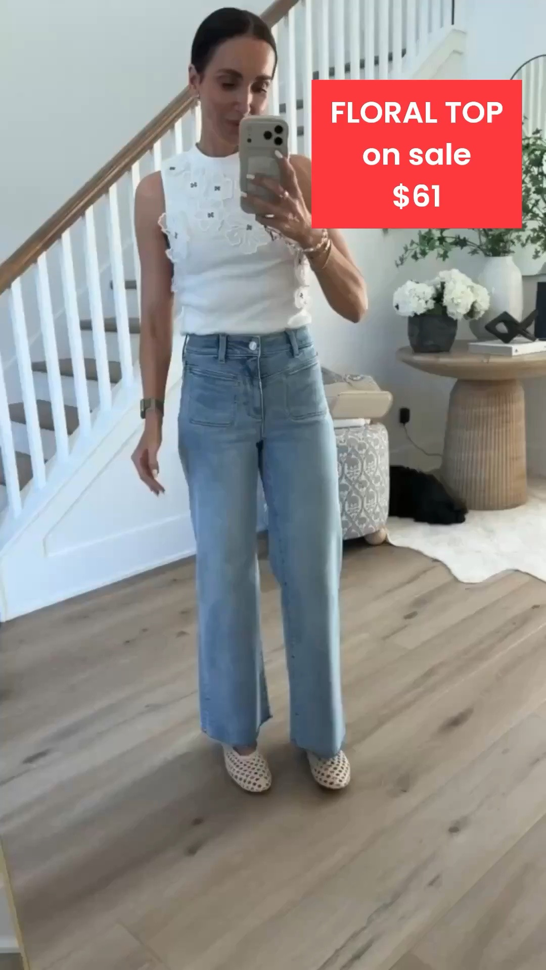 Anthropologie sale, floral top on sale for $61.