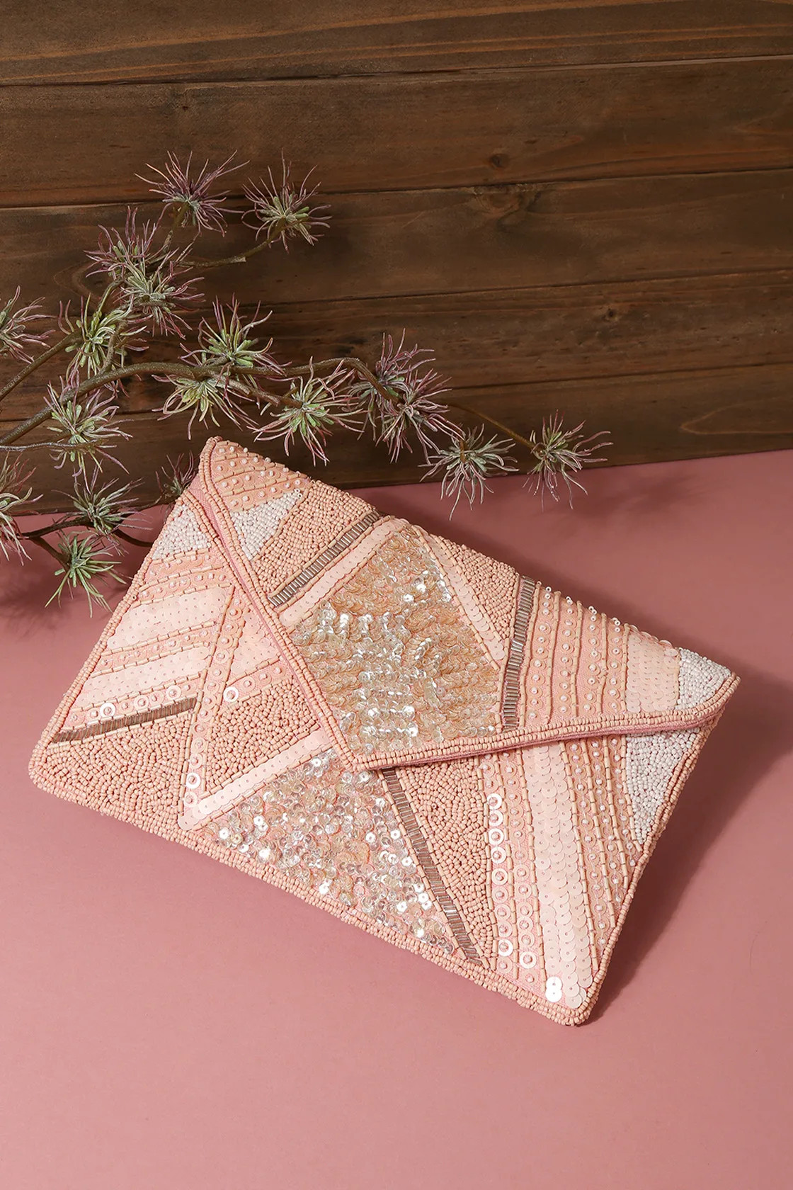 Glam It On Rose Gold Sequin Beaded Clutch | Lulus (US)