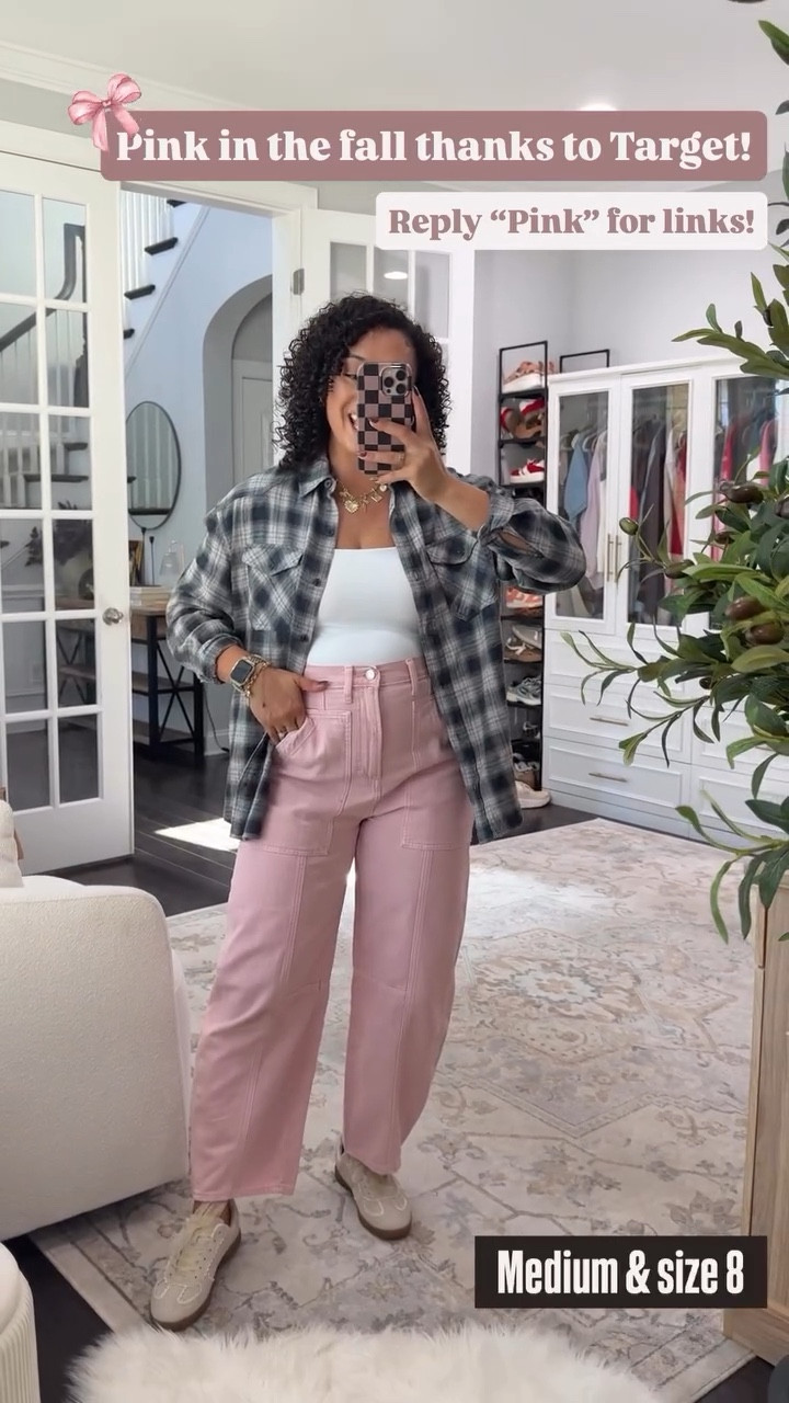 Target flannel and sports bra tank size medium target barrel jeans size 8 the sneakers are Amazon #target #targetfashion #targetstyle 

#LTKMidsize #LTKSaleAlert #LTKSeasonal