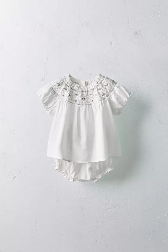 1 MONTH - 3 YEARS/ EMBROIDERED FLORAL SHIRT AND BLOOMERS SET LIMITED EDITION | Zara US