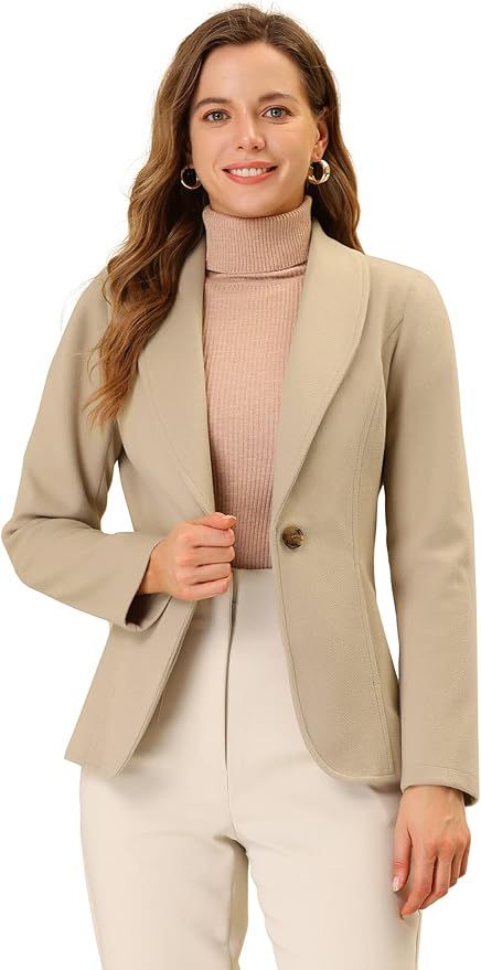 Allegra K Women's Work Blazers, Work Jacket, Solid Lapel Collar Coats, Office Blazer for Women : ... | Amazon (UK)