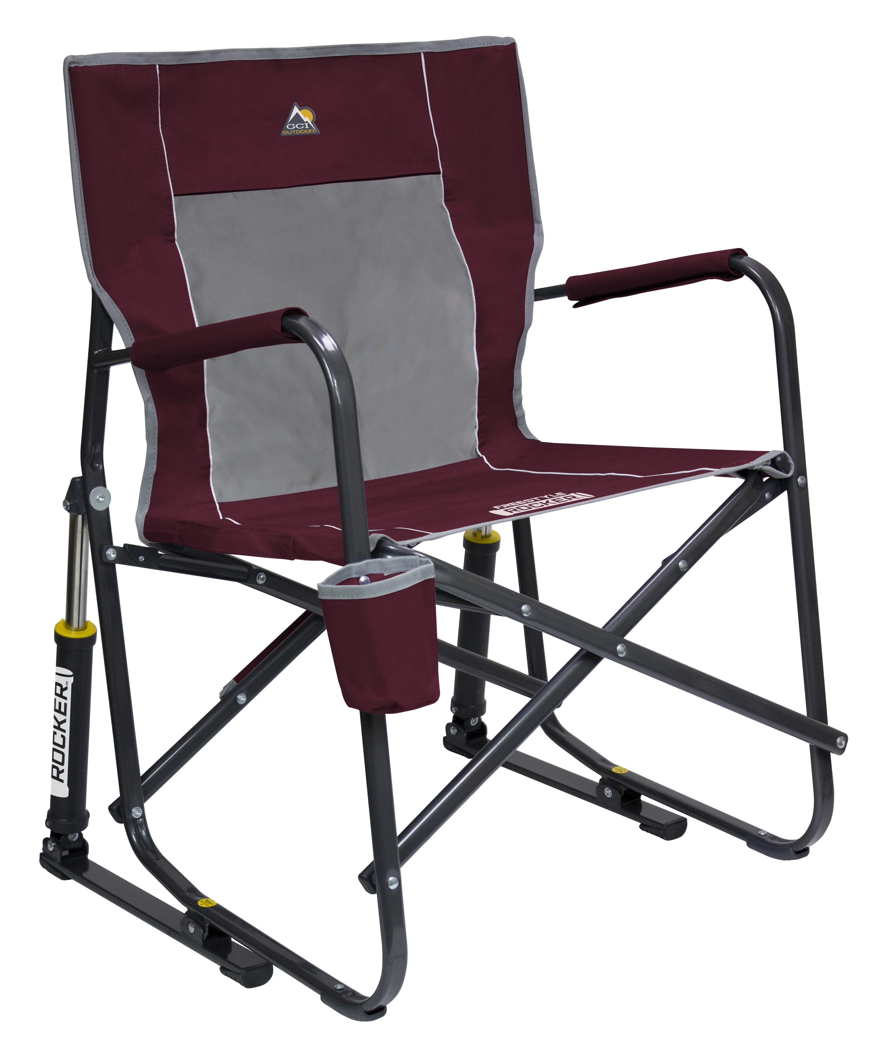 GCI Outdoor Freestyle Rocker Foldable Rocking Camp Chair, Maroon | Walmart (US)