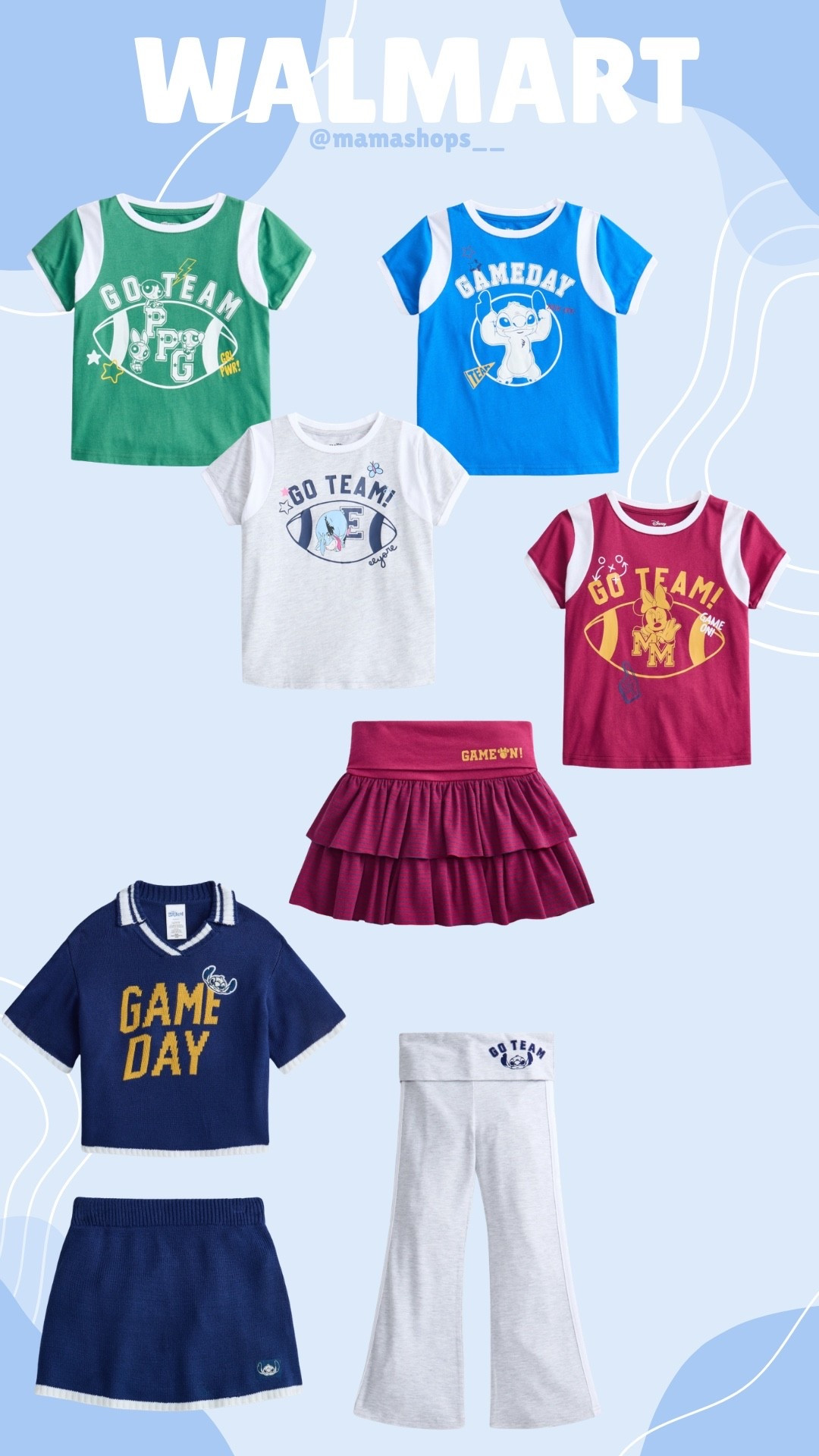 Super cute girl finds at Walmart, graphic game day shirts and matching bottoms !💖😍

Linking them here, go check them out✨🔗

#LTKSeasonal #LTKmomlife #LTKKids