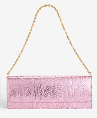 Metallic Snake-Print East-West Clutch Bag, Macy's Exclusive- Molly Rogers Capsule Collection - Ma... | Macy's