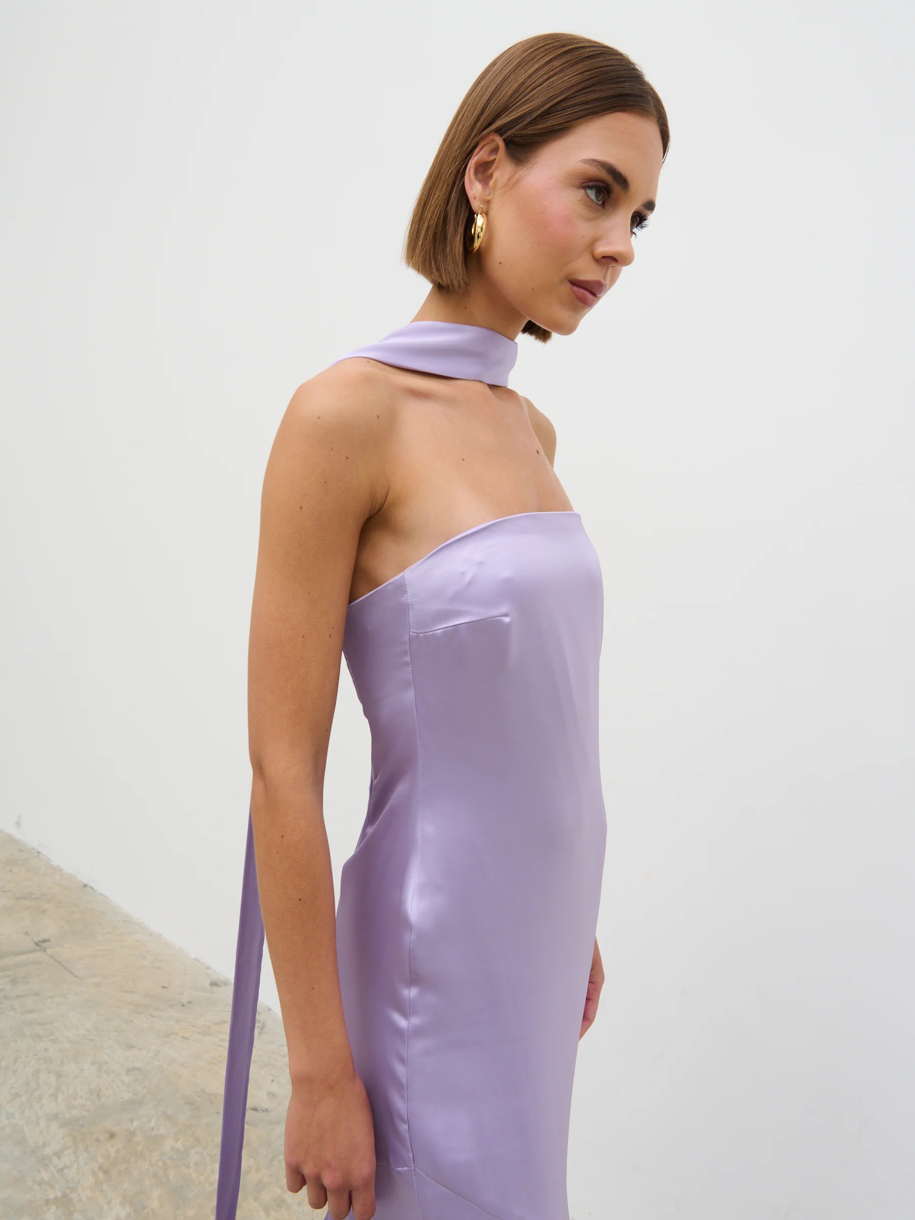 Jai Bandeau Neck Tie Maxi Dress | Pretty Lavish (UK)