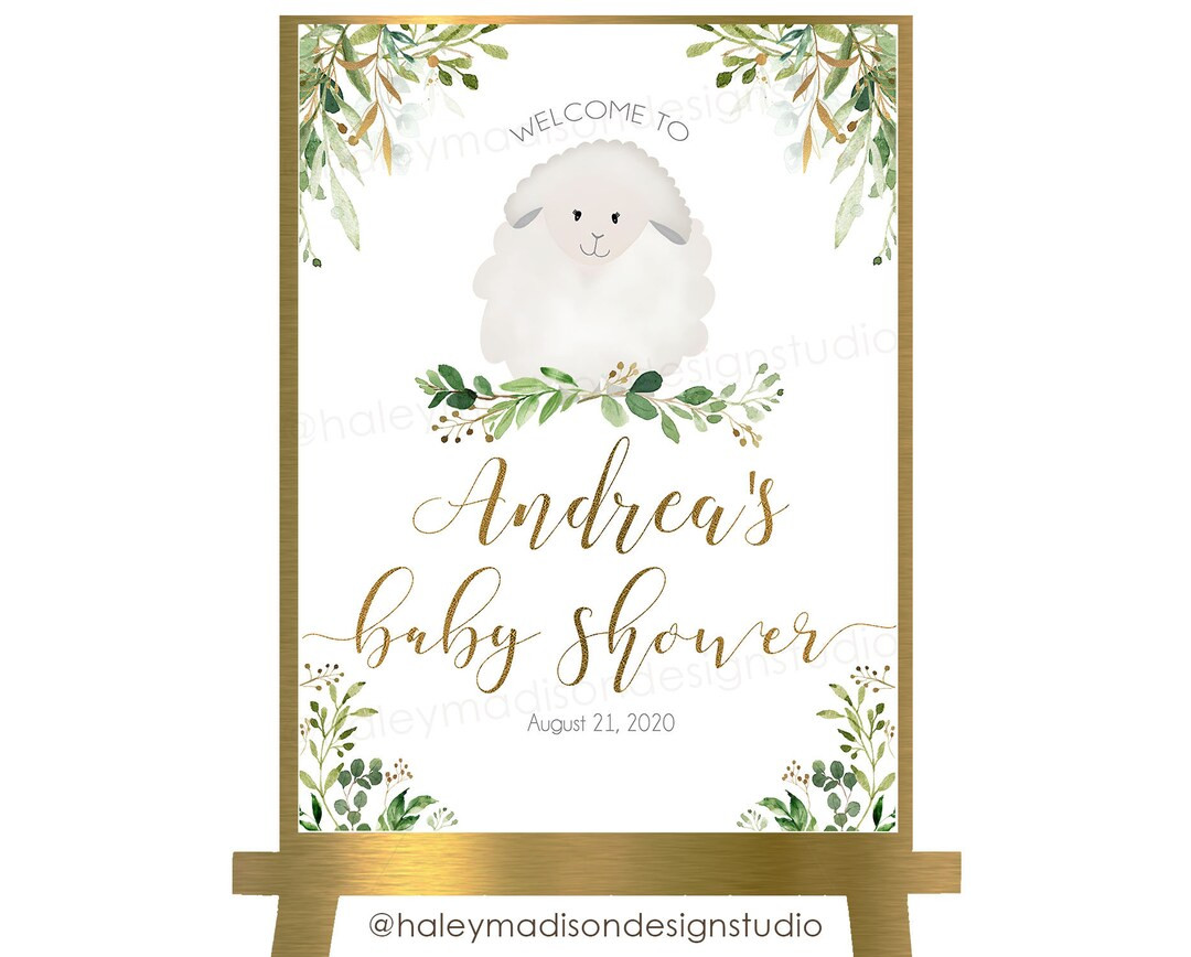 Little Lamb Welcome sign, Little Lamb Baby shower Welcome Sign, Little Lamb Baptism Welcome sign,... | Etsy (US)