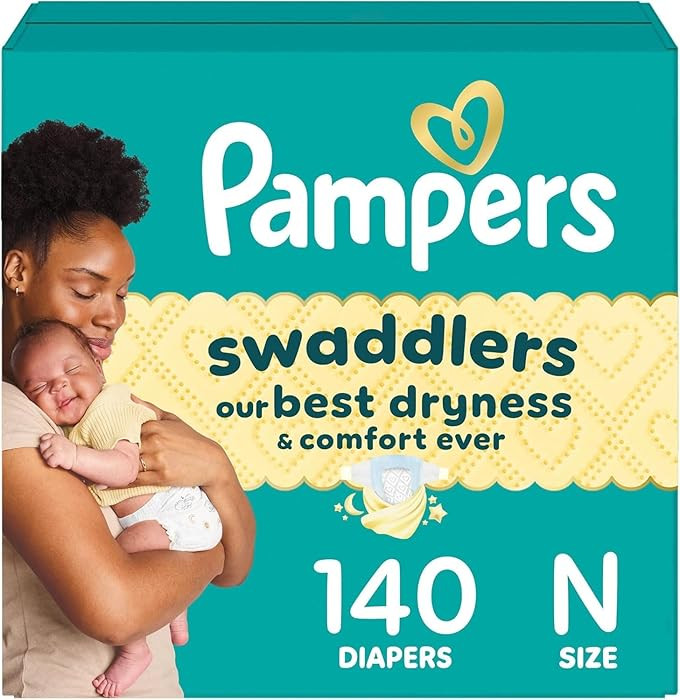 Pampers Swaddlers Diapers, Size 0 (up to 10 lbs), 140 Count, Absorbent, Keeps Baby Dry and Comfor... | Amazon (US)