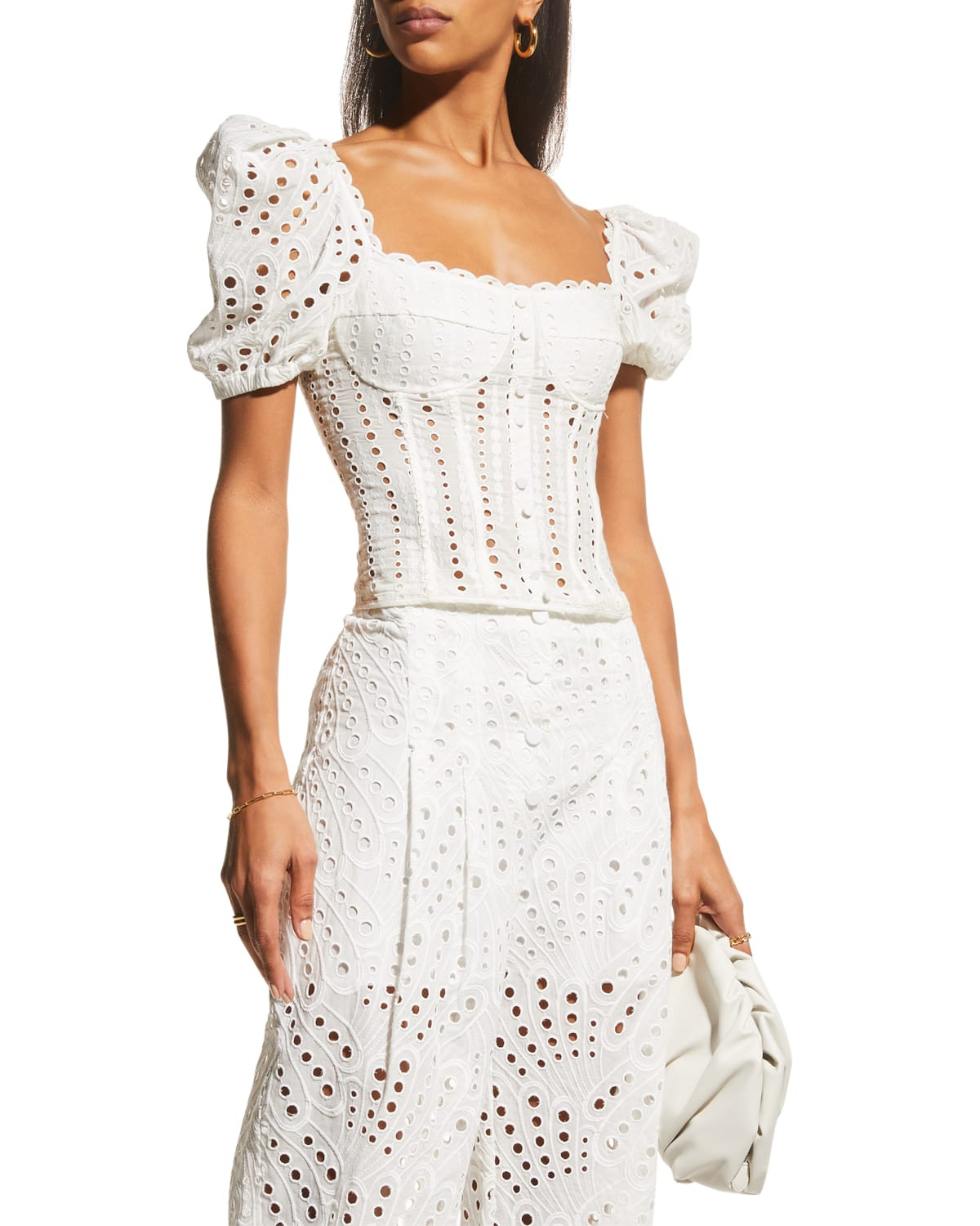 Ella Embroidered Corset Top | Neiman Marcus
