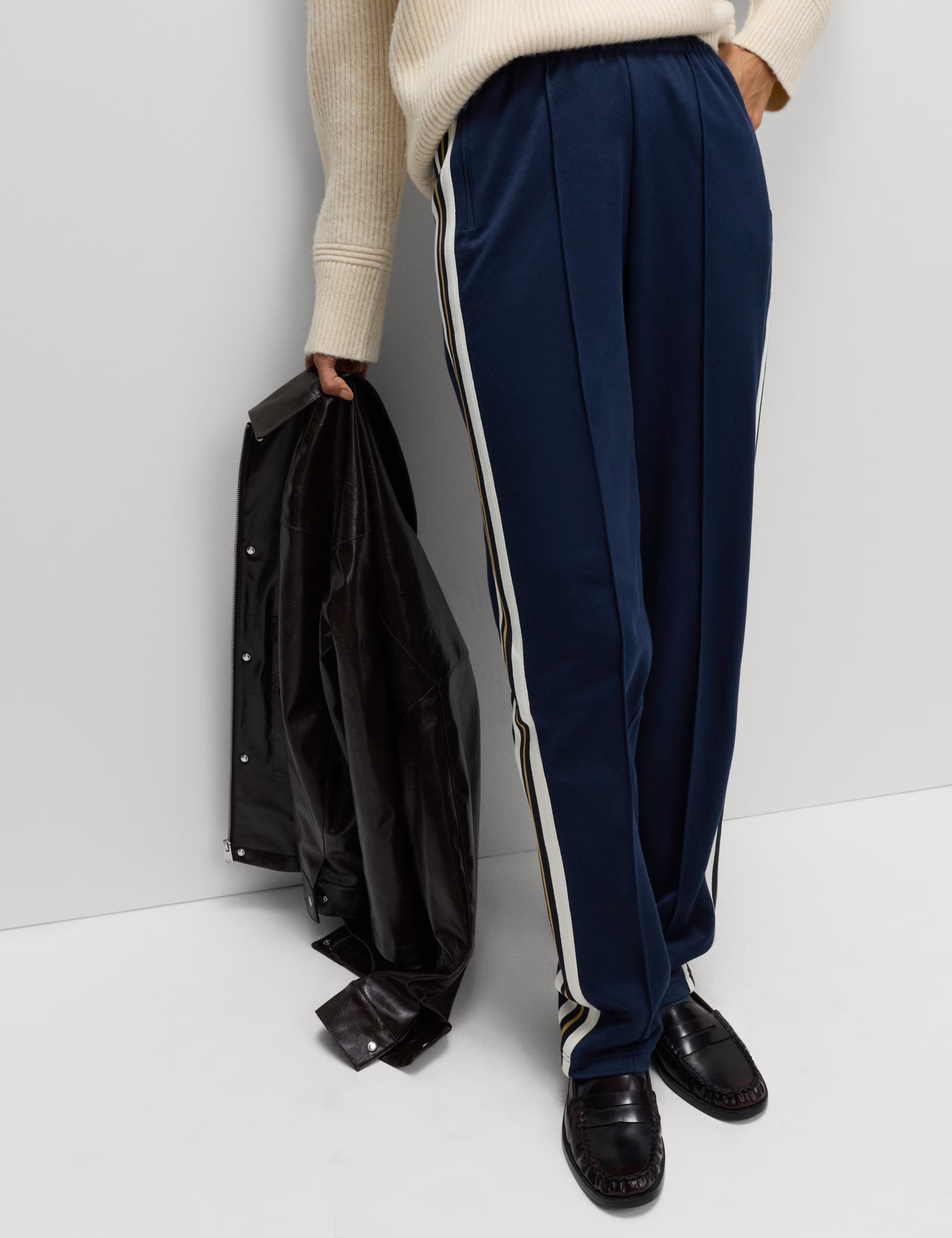 Cotton Rich Retro Side Stripe Joggers | Marks &amp; Spencer (UK)