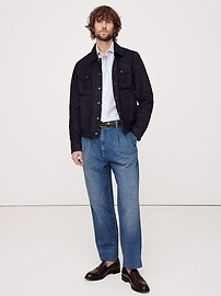 Straight Pleated Cropped Jean | Banana Republic (US)