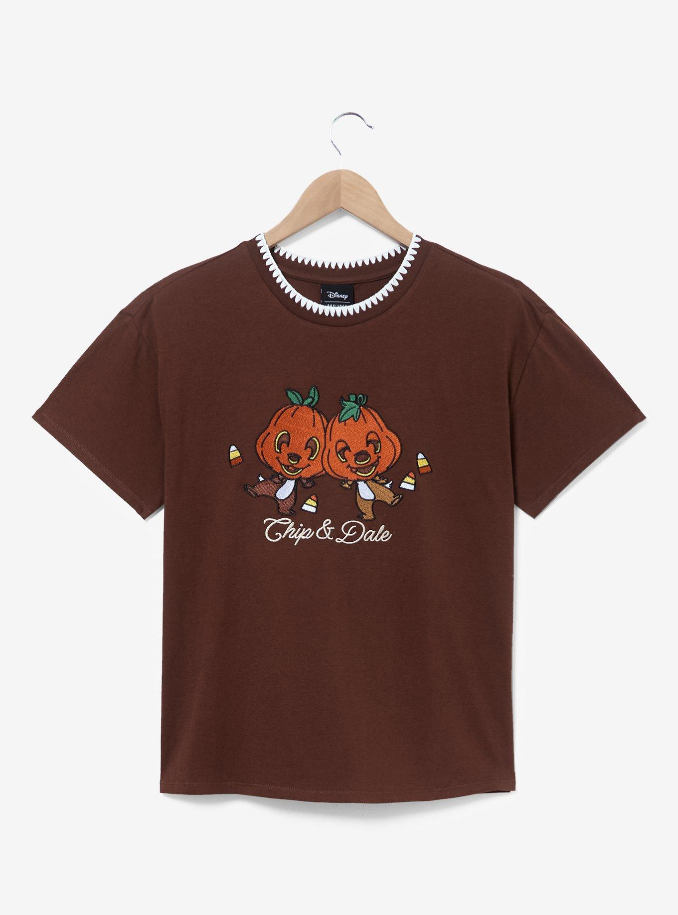 Disney Chip & Dale Pumpkin Halloween Women's T-Shirt — BoxLunch Exclusive | BoxLunch