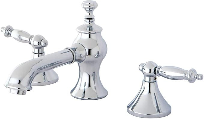 Kingston Brass KC7061TL Widespread Lavatory Faucet with Brass Pop-Up, 5-5/8 inch In Spout Reach, ... | Amazon (US)