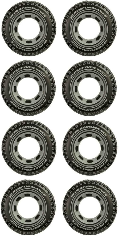 Intex FBA_8 X 59252EP Inflatable 36" Giant Tire Tubes for Swimming Pool/Lake/Ocean (8 Pack), Mult... | Amazon (US)