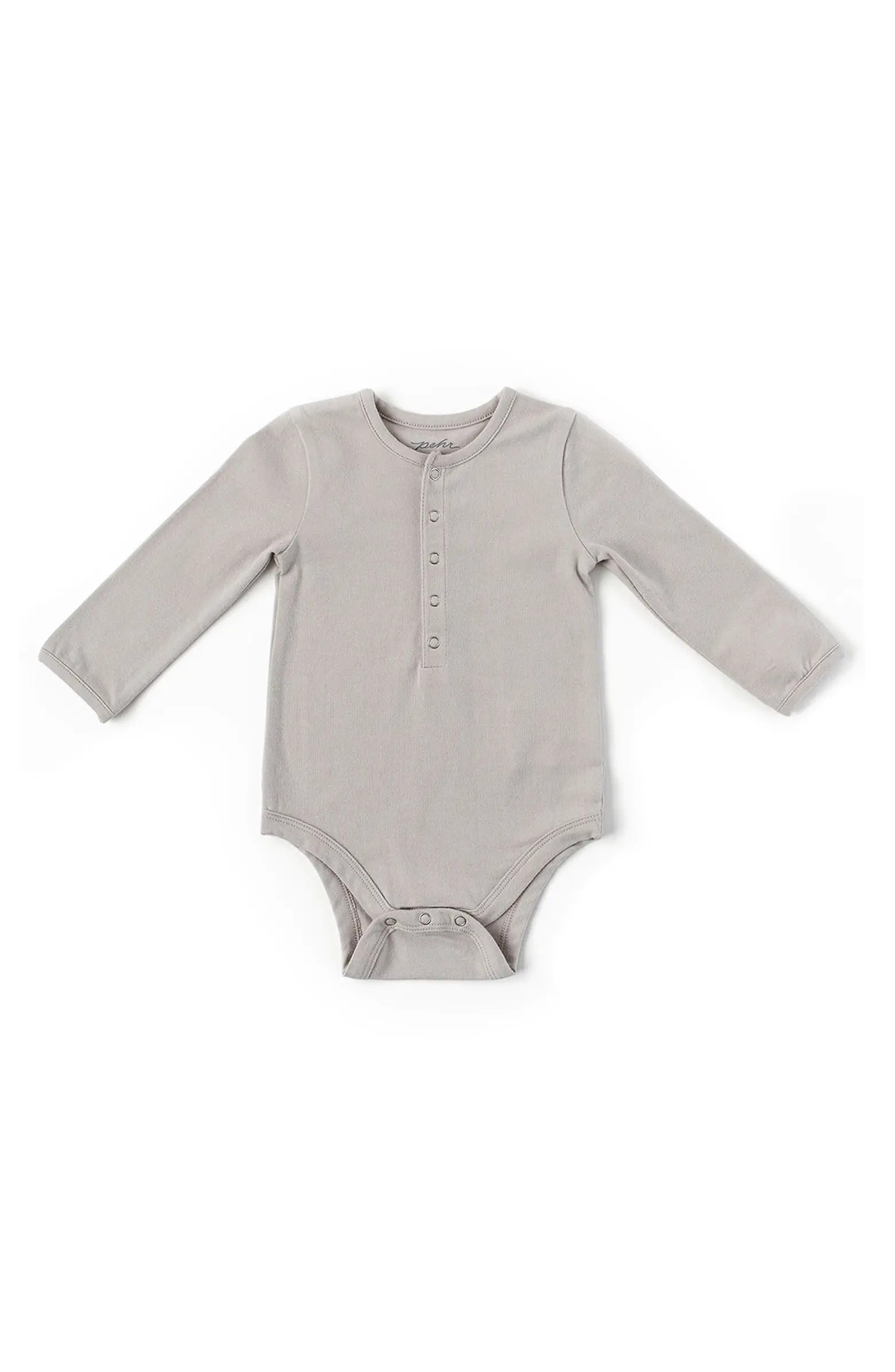 Essential Long-Sleeve Organic Cotton Romper | Nordstrom