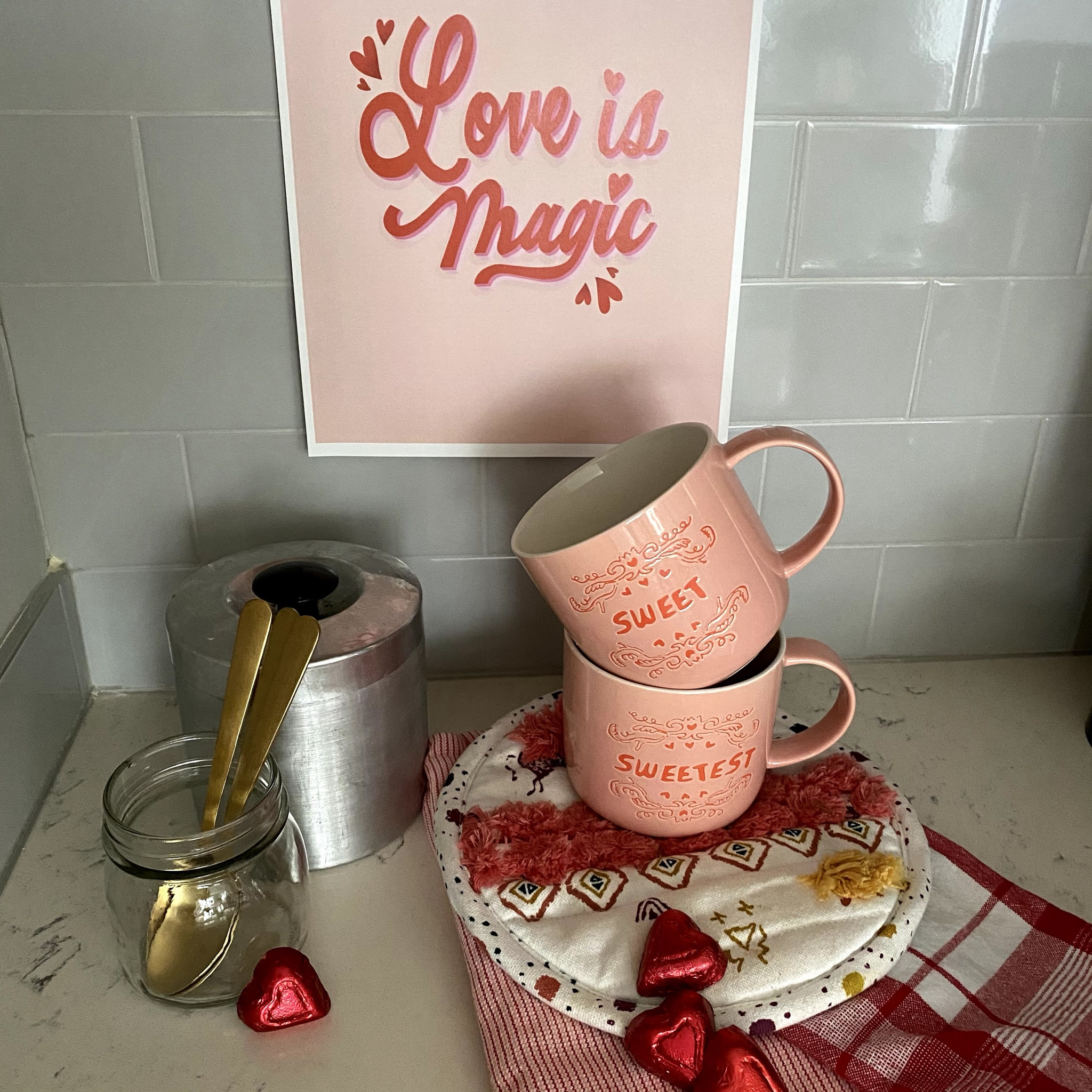 Create a lovey coffee station this Valentine’s Day!
#coffeebar #pink #thinkpink #valentines

#LTKValentine #LTKSeasonal #LTKHome