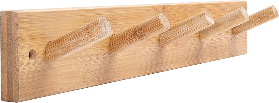 Amazon.com: WEBI Coat Rack Wall Mounted,16’’ Hole to Hole,Coat Hanger Wall Mount with 5 Hooks... | Amazon (US)