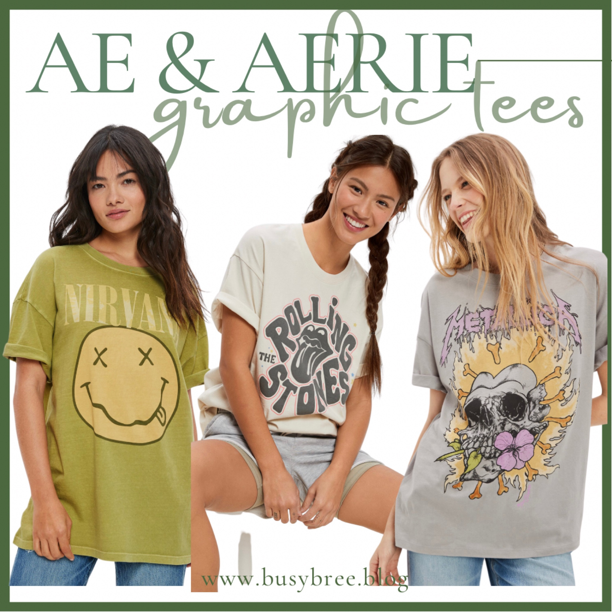 Band tees at American Eagle, spring band tees, spring graphic tees, spring wardrobe

#ltkcompetition #competition 

#LTKFind #LTKsalealert #LTKSale