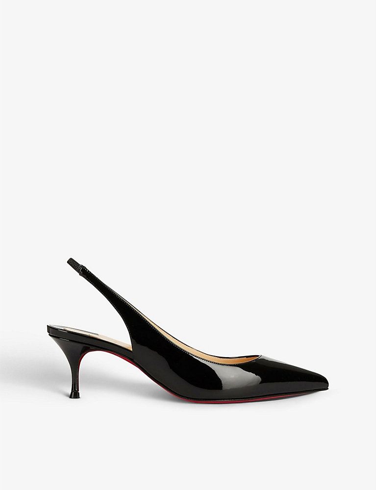 CHRISTIAN LOUBOUTIN Kate Sling 55 Patent Black | Selfridges