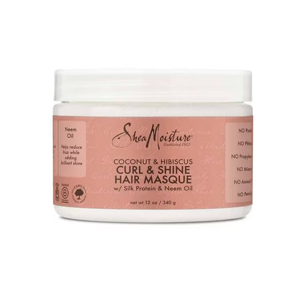 SheaMoisture Coconut & Hibiscus Curl & Shine Hair Masque - 12oz | Target
