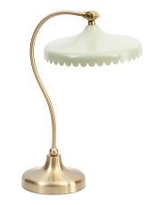 19in Metal Glass Scalloped Shade Table Lamp | TJ Maxx