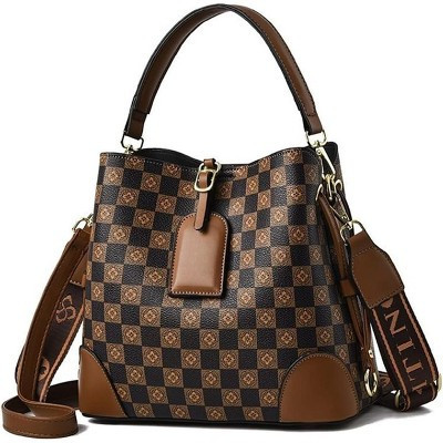 Women Handbags and Purse Tote Bags Ladies Satchel Shoulder Bag Retro Top Handle Coffee 11.4*5.1*8.26 | Target