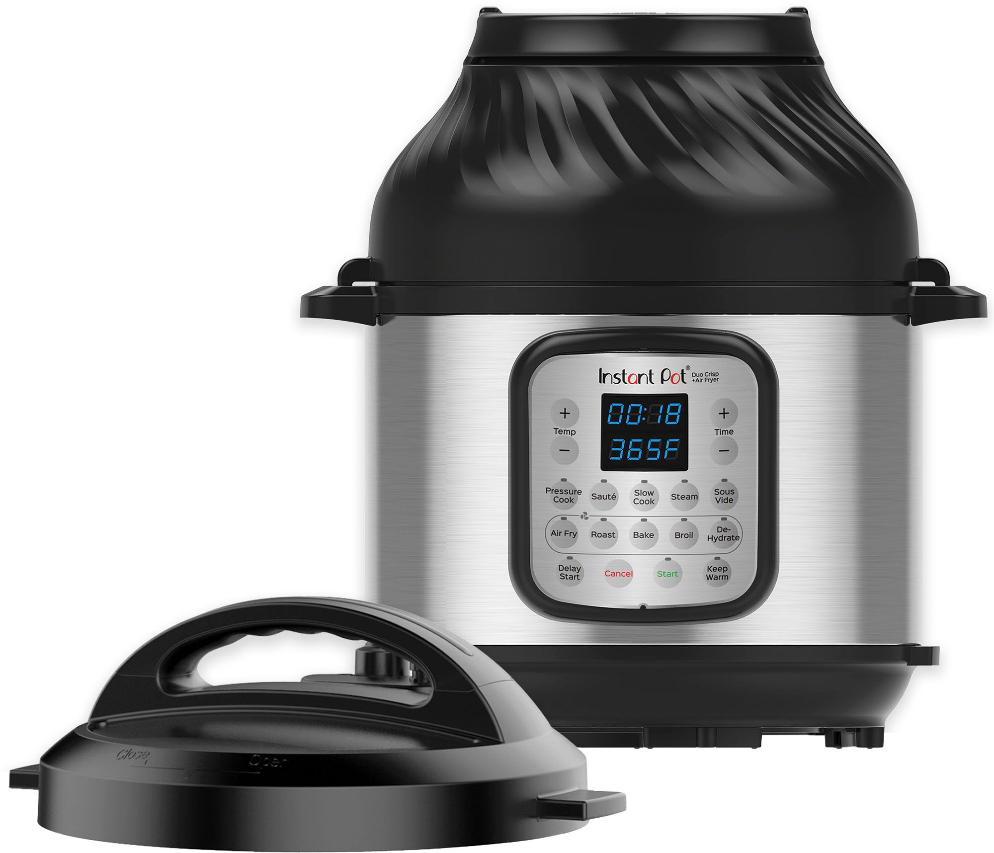 Instant Pot Duo Crisp 8qt Digital Multi Cooker with Air Fryer Stainless Steel/Silver 140-0021-01 ... | Best Buy U.S.