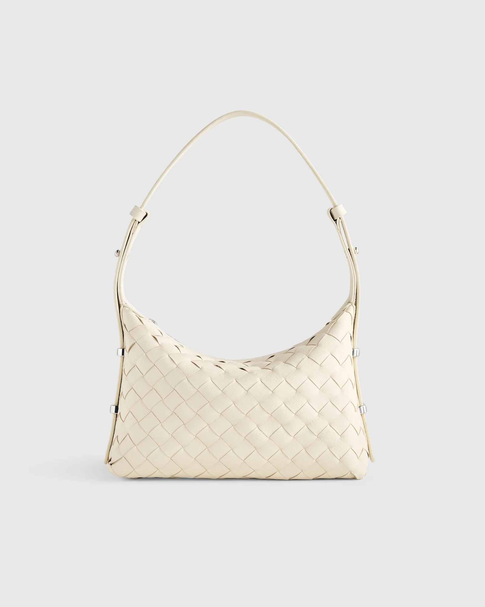 Quince | Women's Italian Leather Handwoven Mini Bag in Black | Quince
