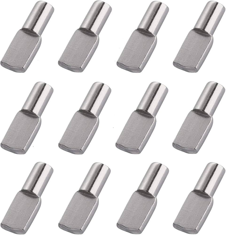 5mm Shelf Pegs Pins,50 Pieces Cabinet Furniture Spoon Shape Support Pegs for Shelves Nickel Plate... | Amazon (US)