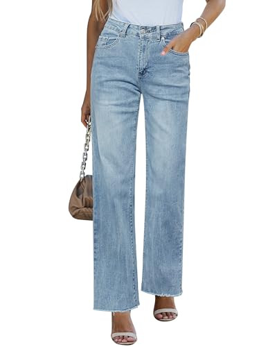 GRAPENT Women's Dressy Casual Work Pants - Cropped, Ice Blue, Size 4/6 | Amazon (US)