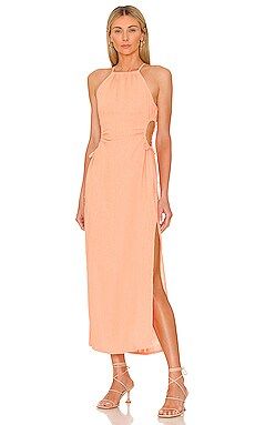 Young, Fabulous & Broke Nantucket Midi Dress in Clementine from Revolve.com | Revolve Clothing (Global)