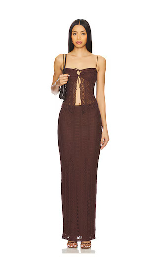 Lali Maxi Skirt Set in Brown | Revolve Clothing (Global)