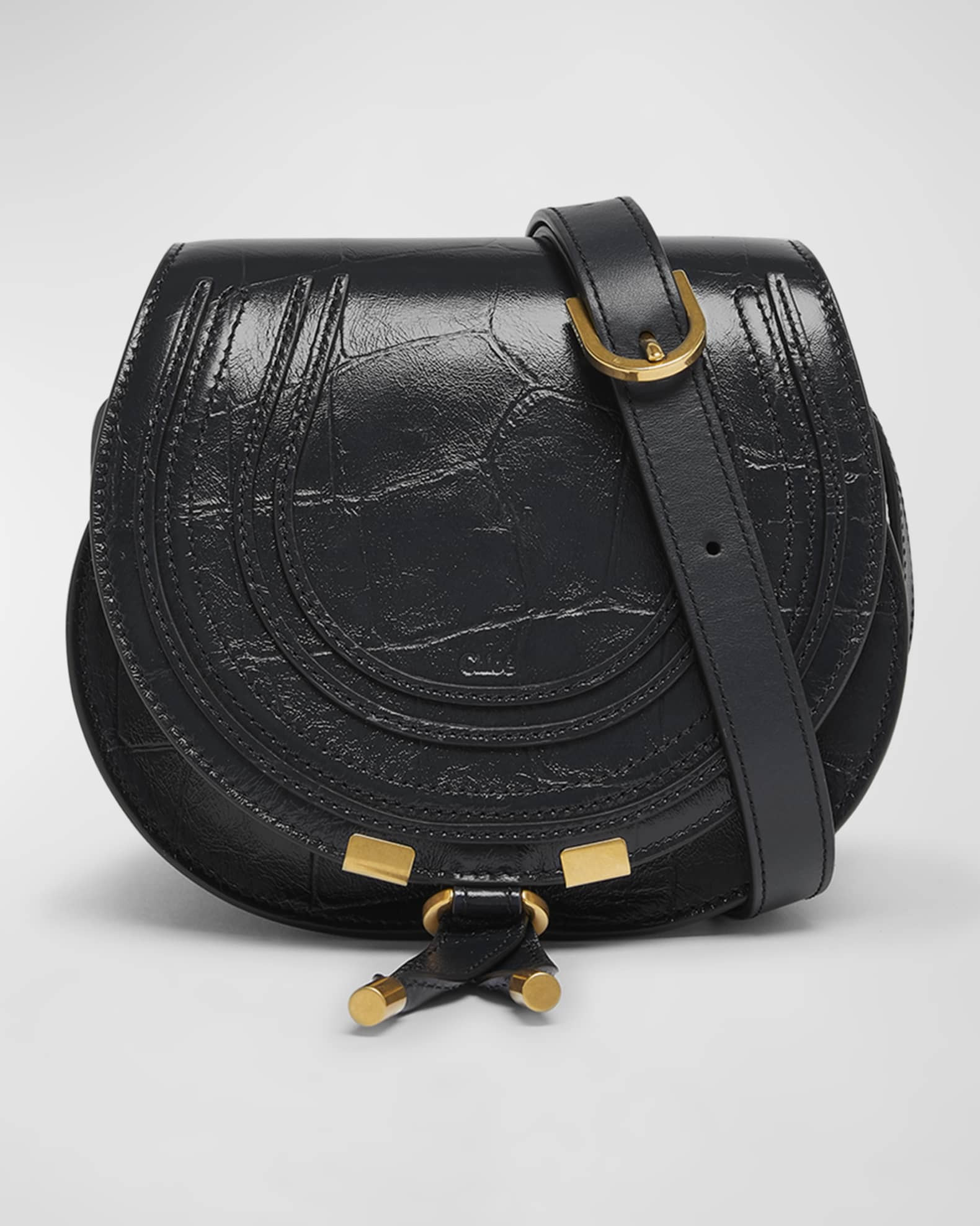 Marcie Small Crossbody Bag in Croc-Embossed Calfskin | Neiman Marcus