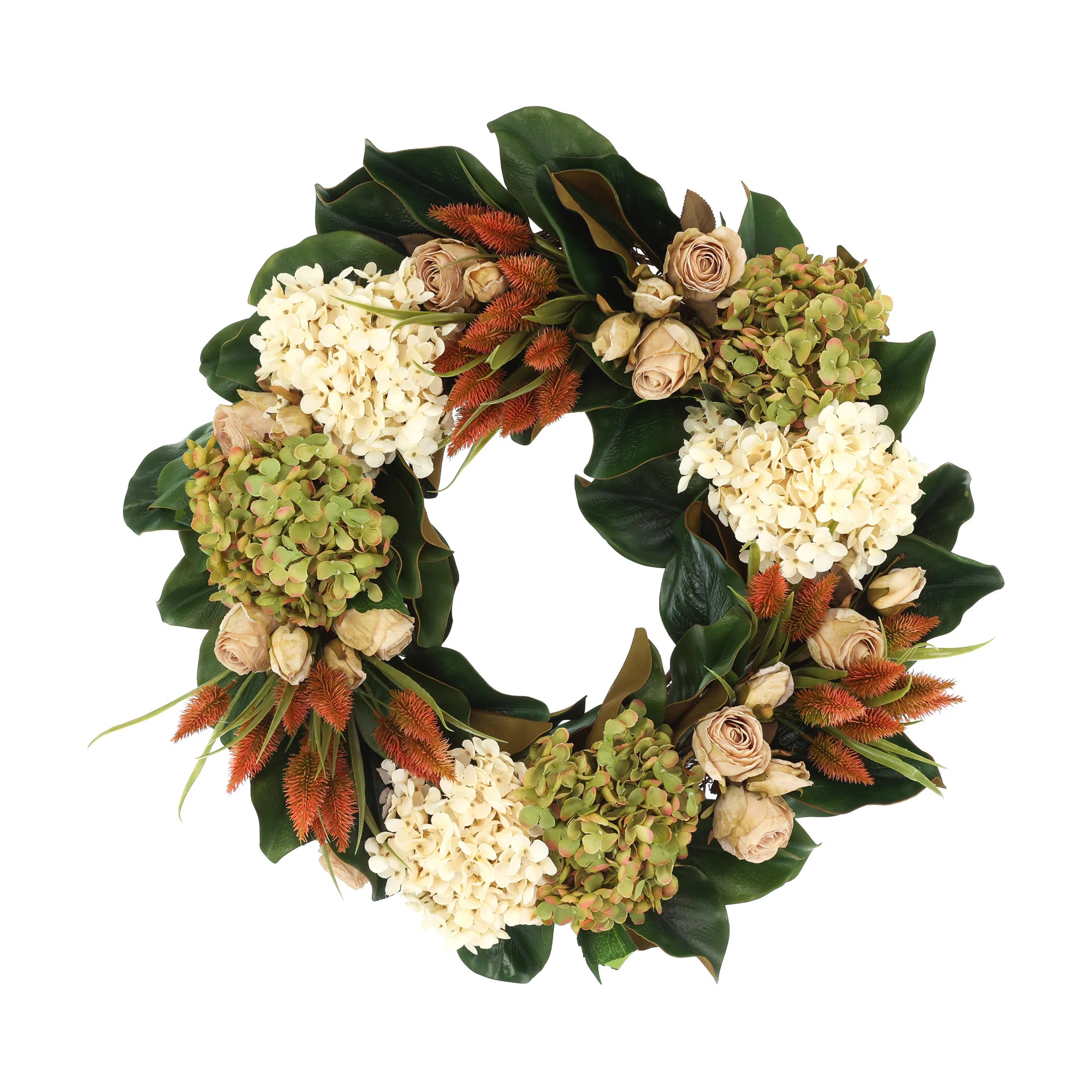 Primrue 26" Thistle and Hydrangea Fall Wreath & Reviews | Wayfair | Wayfair North America