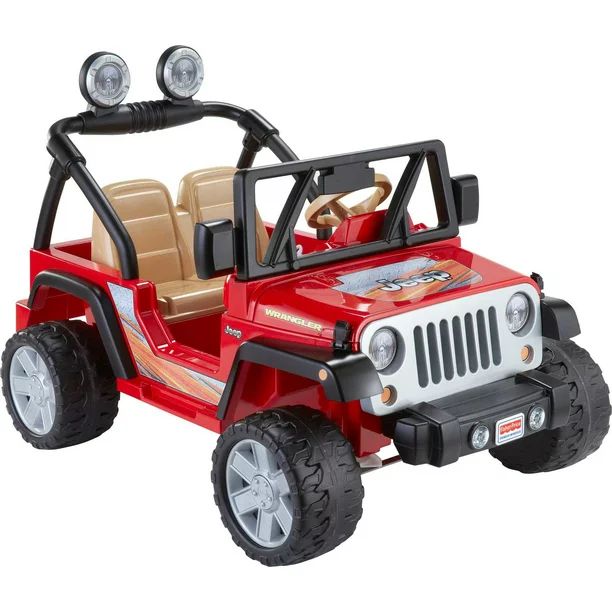 Power Wheels Jeep Wrangler 12V Red and Black Ride On Vehicle - Walmart.com | Walmart (US)