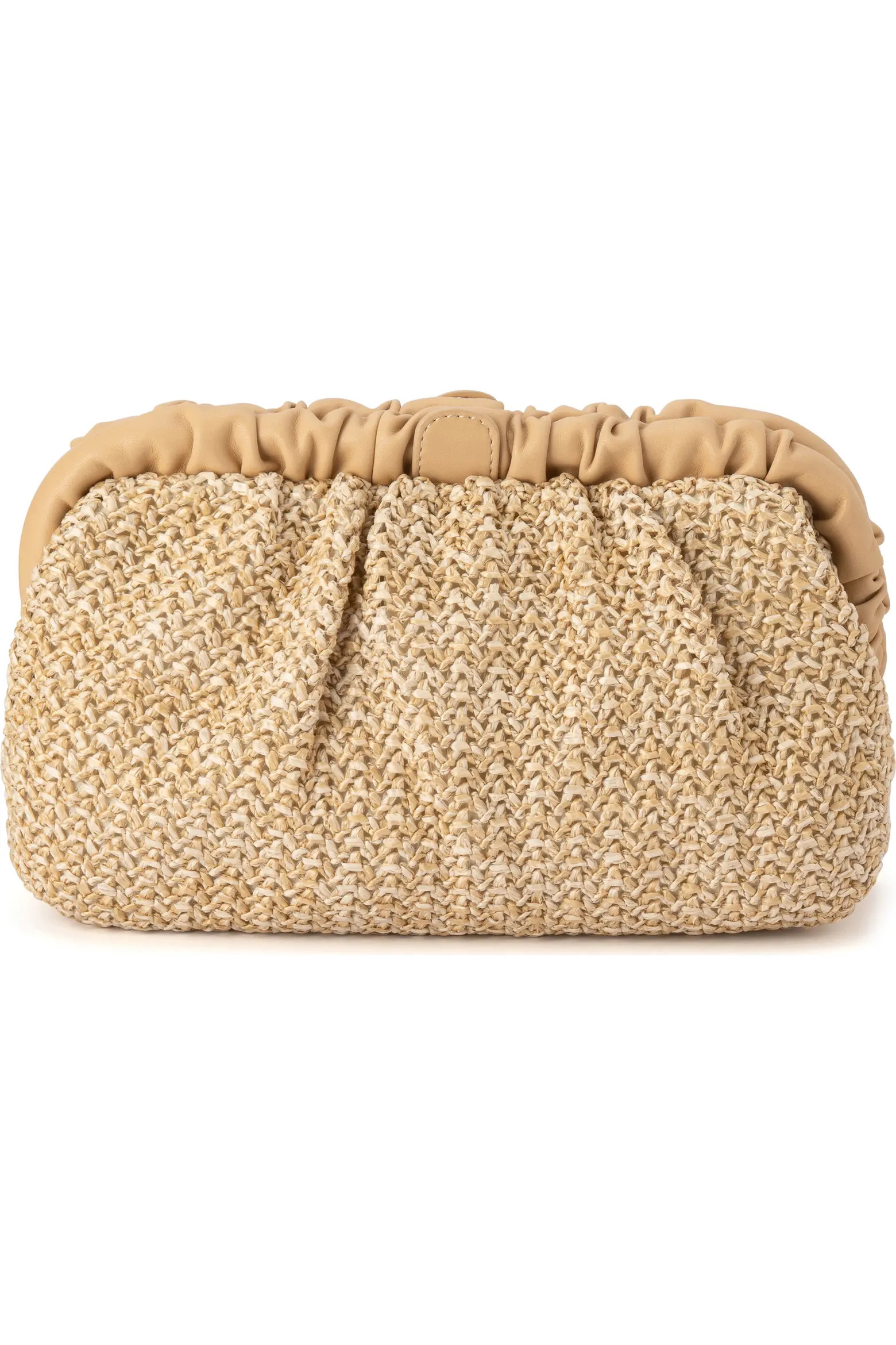 Amalia Pleated Woven Straw Clutch (Women) | Nordstrom | Nordstrom
