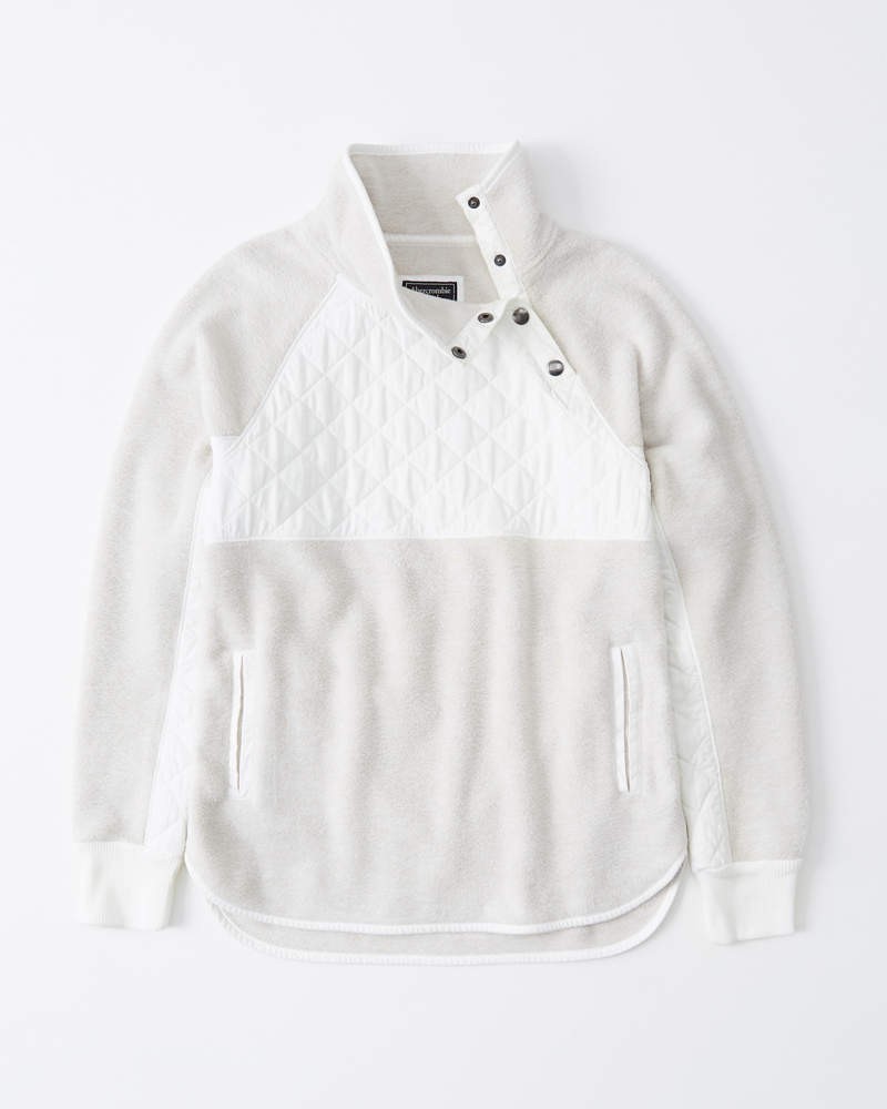 Asymmetrical Snap-Up Fleece | Abercrombie & Fitch (US)
