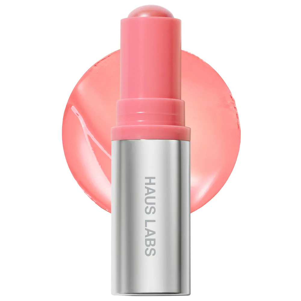 HAUS LABS BY LADY GAGA Color Fuse Longwear Hydrating Glassy Lip + Cheek Blush Balm Stick Glassy Hibiscus 0.18 oz / 5 g | Sephora (US)
