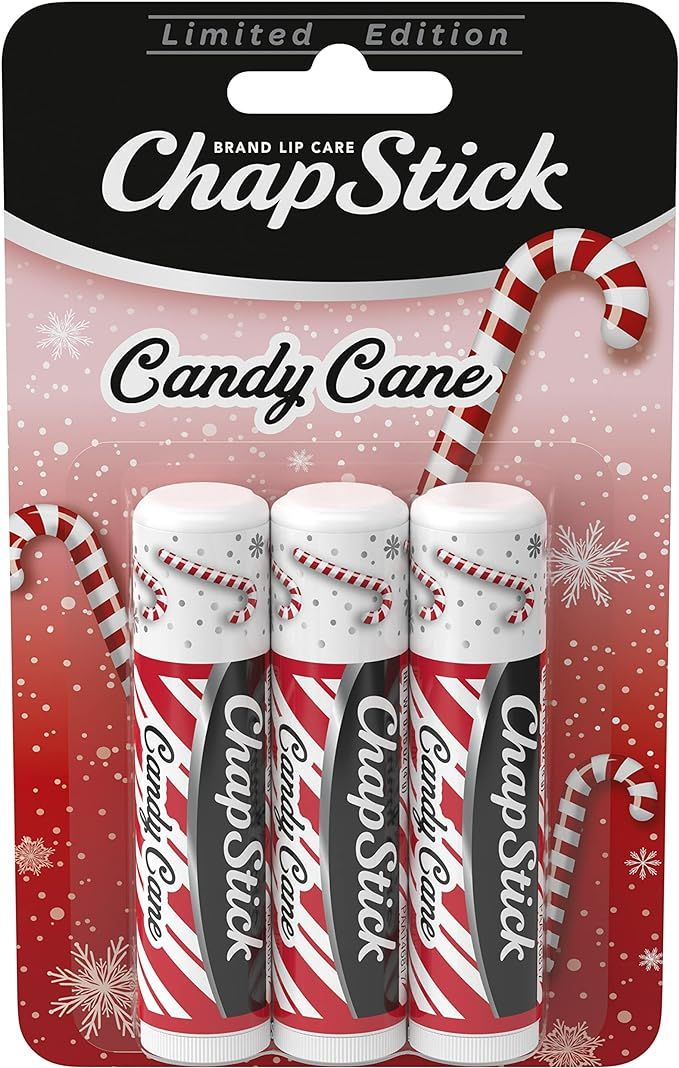 ChapStick Candy Cane Peppermint Lip Balm Tube, Candy Cane Lip Balm and Lip Moisturizer for Lip Ca... | Amazon (US)