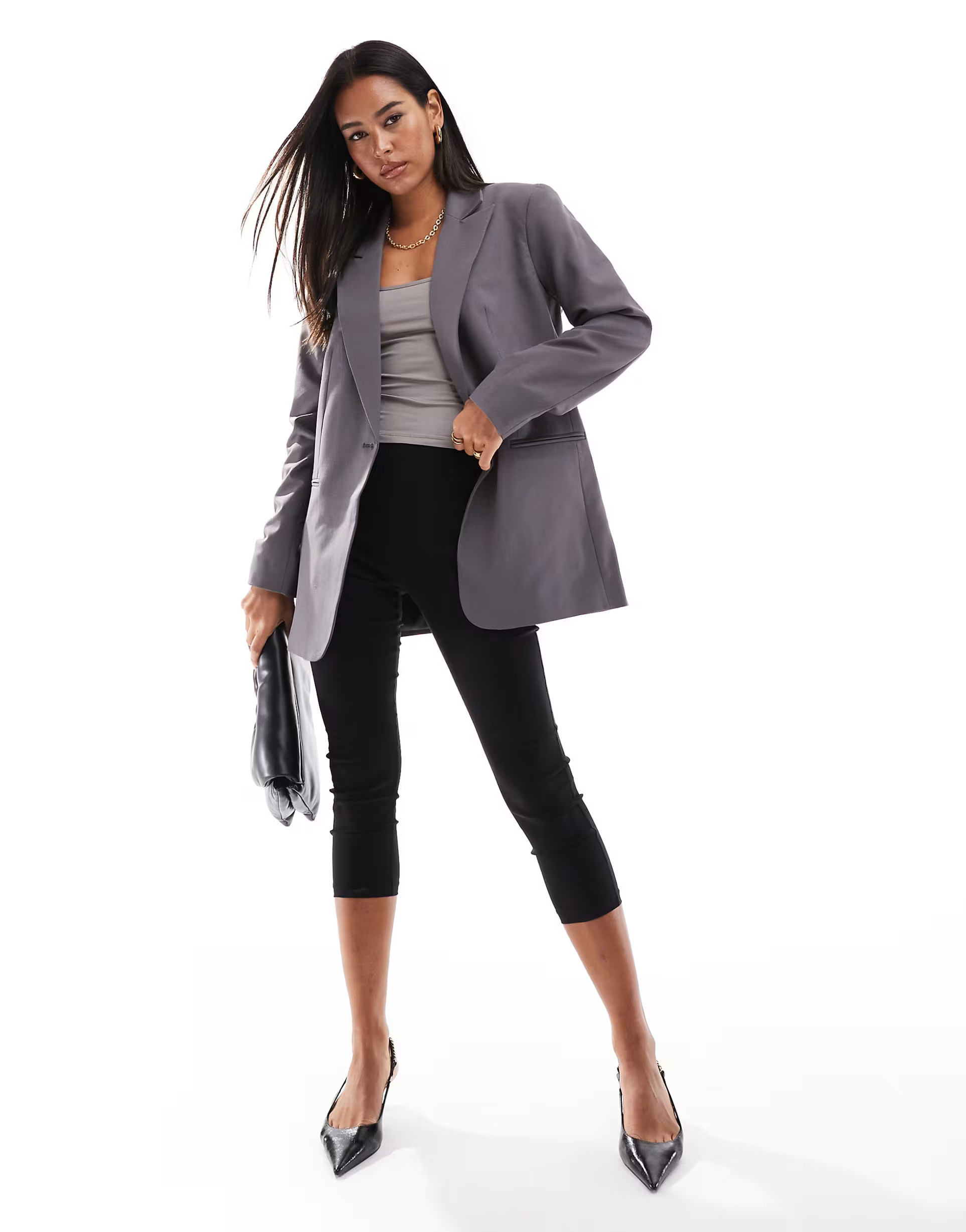 ASOS DESIGN tailored relaxed blazer in slate gray | ASOS (Global)