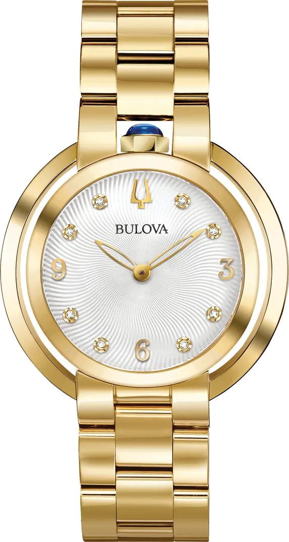 BULOVA Classic Rubaiyat Diamond Bracelet Watch, 35mm | Nordstrom | Nordstrom