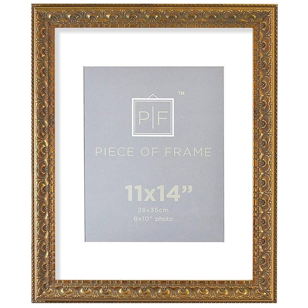 Golden State Art, 11x14 Ornate Finish Photo Frame, with White Mat for 8x10 Picture & Real Glass, ... | Amazon (US)