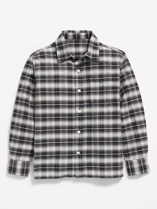Long-Sleeve Textured Plaid Pocket Shirt for Boys | Old Navy (US)