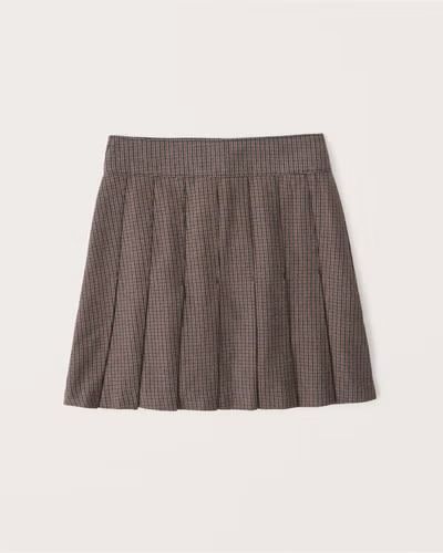 Vegan Leather Pleated Mini Skirt | Abercrombie & Fitch (US)