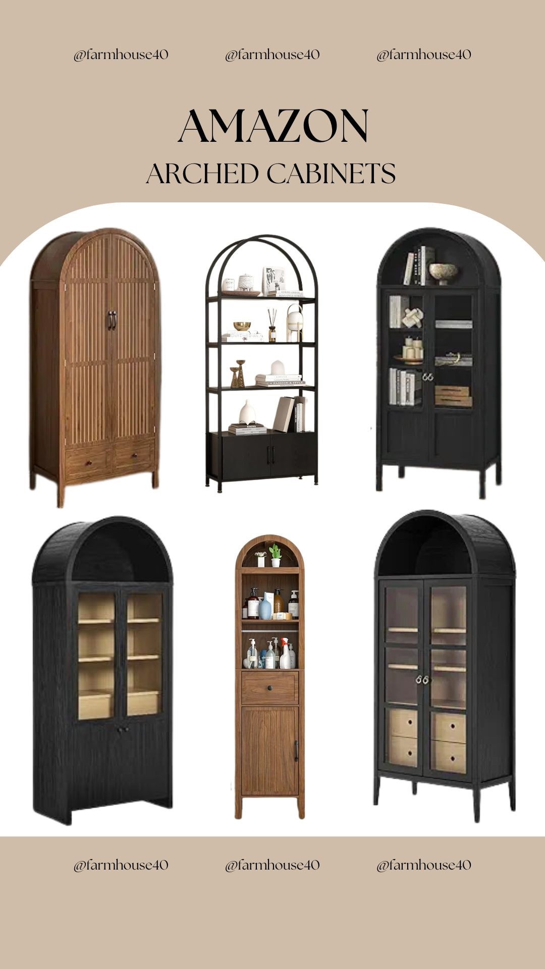 Obsessed with arched cabinets? ✨
We are too! 🙌

These stunning Amazon finds are the perfect blend of modern elegance and vintage charm. Whether you’re styling a cozy corner or organizing your living room, these cabinets add both function and style to any space. 

With sleek lines, warm wood tones, and curved details, these pieces are ideal for creating a designer look without the designer price. 💕

#AmazonHome #ArchedCabinet #CabinetGoals #HomeDecorInspo #InteriorDesignFinds #HomeStyling #ModernFarmhouseStyle #AmazonFinds #CuratedHome #StorageWithStyle #FarmhouseDecor #NeutralHome #HomeVibes #FurnitureLover #DesignOnABudget


#LTKStyleTip #LTKHome #LTKSaleAlert